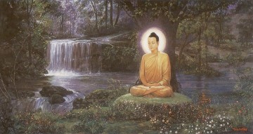 Religious Painting - prince siddhattha attained supreme enlightenment and became the buddha Buddhism